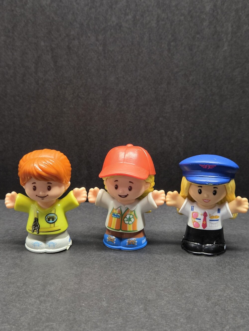 Little People Replacement Female Bus Driver, Female Garbage Person, Barbie Pilot